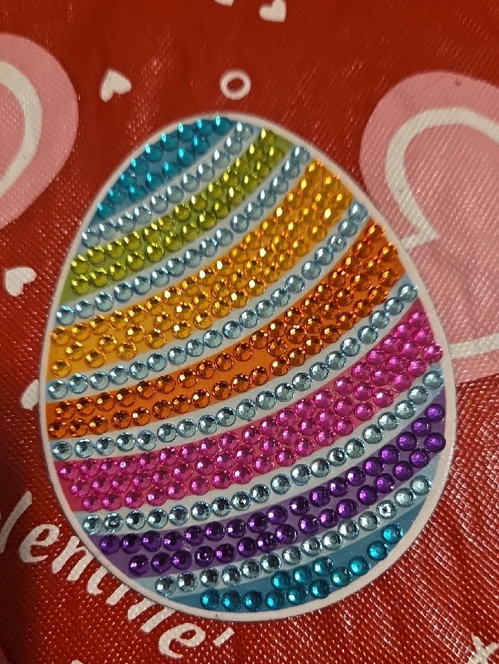 Handmade Decorative Multi-Color Rhinestone Egg Magnet